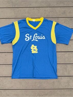 St Louis Rams Kurt Warner Stadium Giveaway Jersey Shirt Blue Yellow Sz Large